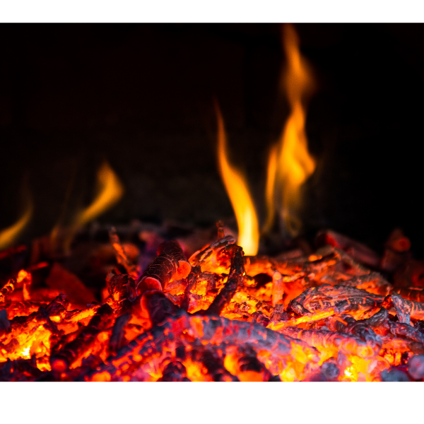 Carne alla brace sul fuoco vivo